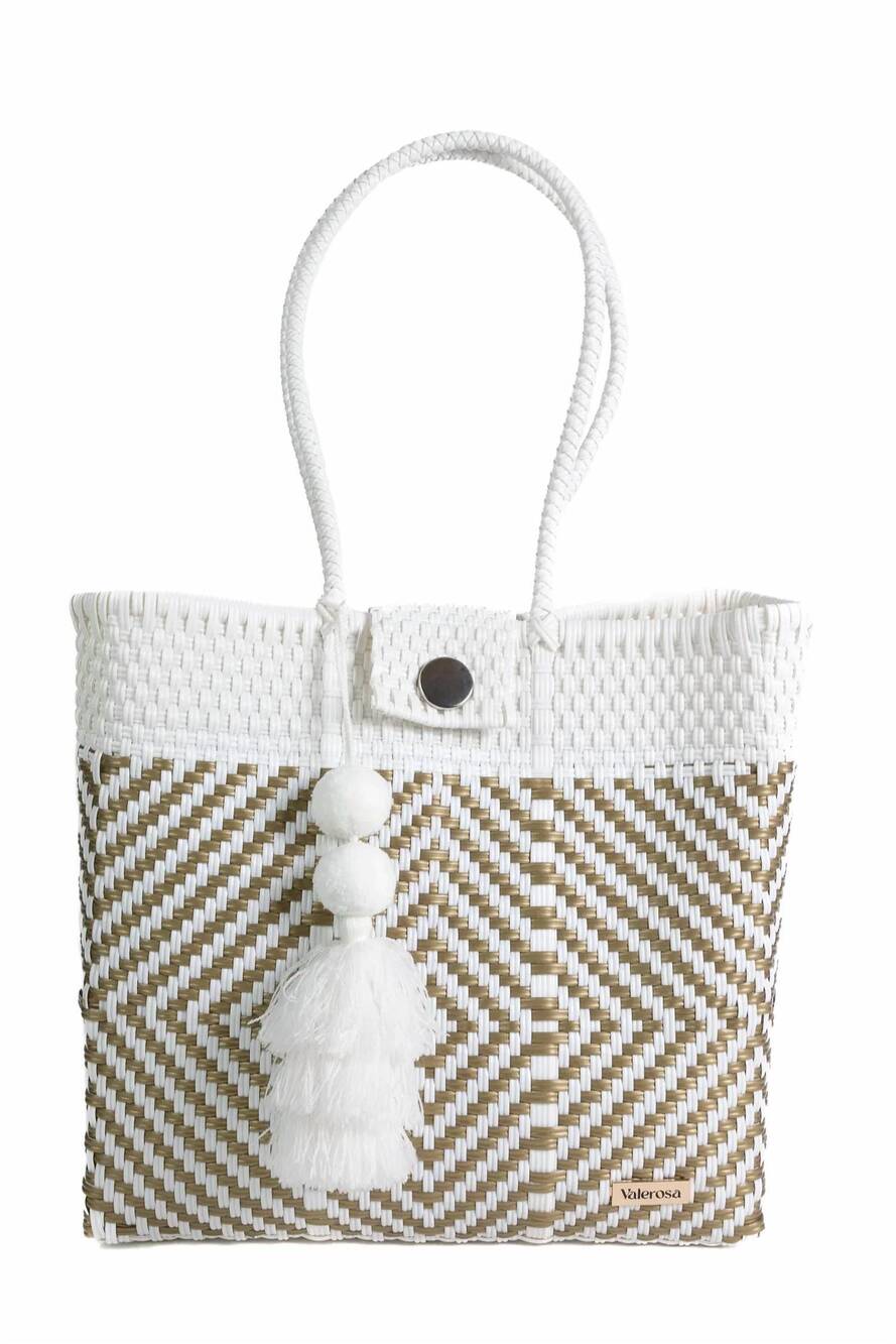 NEW VALEROSA women's quiet luxury hombro bag in white
